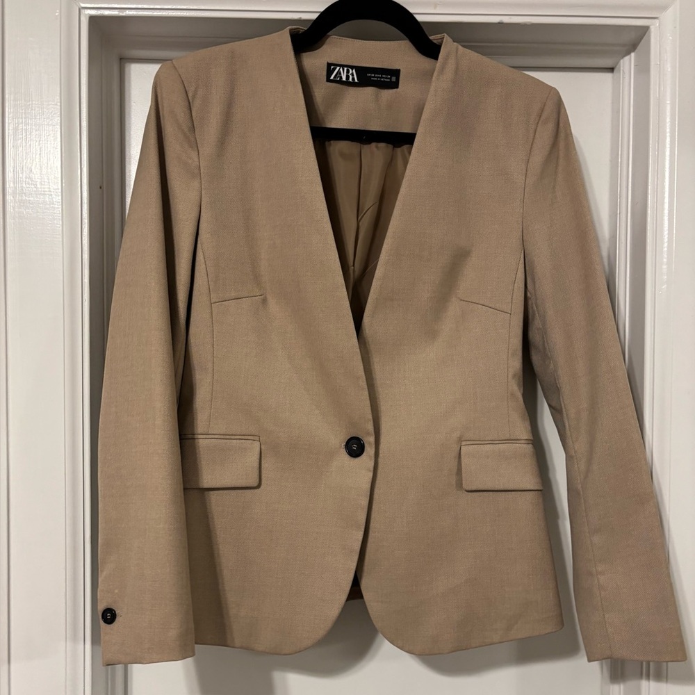 Zara Collarless Blazer